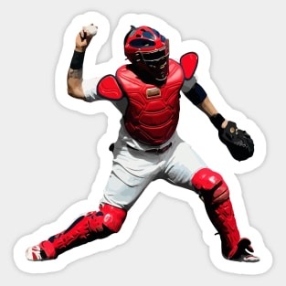 Yadier Molina of the St. Louis Cardinals Illustration Sticker